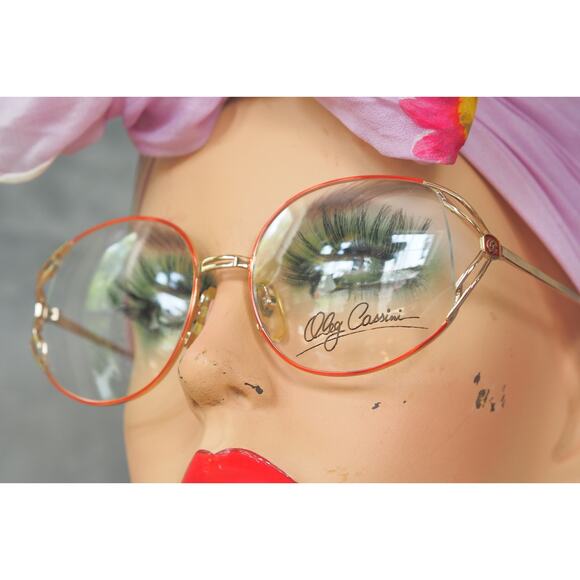 Vintage Eyeglass Frames 1990s By Oleg Cassini Semi Round Grandma Chic Retro main image 16